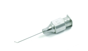 Knolle Anterior Chamber Irrigating Cannula, 25ga, Polished Finish, Blunt Tip, 45 Degrees Angled Shaft, 2mm Tip To Bend, Excluding Hub Overall Length 3/4" (19mm) E4901 25,91-7098,1042E,91-7098,E4901 25